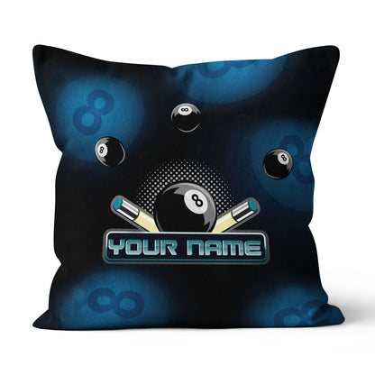 Custom Black Billiard Balls Cue 3D Printed Pillow, Billiard Throw Pillow TDM0743
