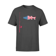 Load image into Gallery viewer, Walleye fishing US flag fishing rod shirts