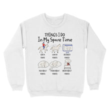 Load image into Gallery viewer, Things I Do In My Spare Time, Horse Gifts For Girls, Women, Gift for horse lovers D03 NQS2676 - Standard Crew Neck Sweatshirt