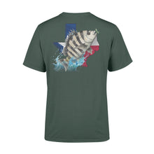 Load image into Gallery viewer, Sheepshead season Texas Sheepshead fishing - ds - Standard T-shirt
