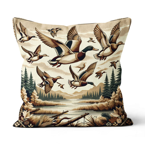 Vintage Duck Hunting Pillow, Duck Hunting Lodges decor, Hunting Cabins Pillow Duck Hunting Gifts IPHW5693