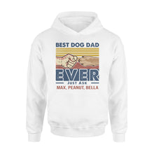 Load image into Gallery viewer, Best Dog Dad Ever Just Ask Retro Personalized dog&#39;s name, dog dad gifts, Dog Dad Hoodie - NQSD244