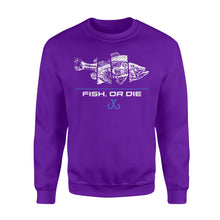Load image into Gallery viewer, Fish or Die funny bass fishing shirt for men and women
