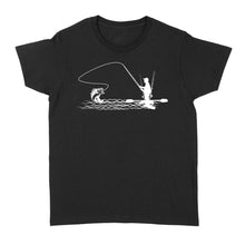 Load image into Gallery viewer, Kayak bass fishing shirt for men, women, Largemouth Bass fishing Women&#39;s T-shirt - NQSD261