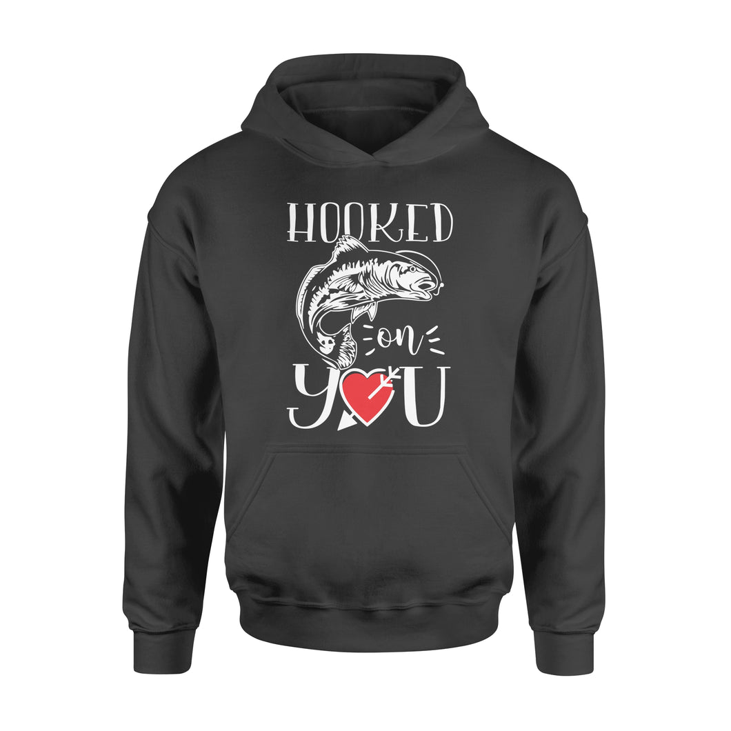 Fishing valentine day gift for husband hooked on you Hoodie - FSD1328D08