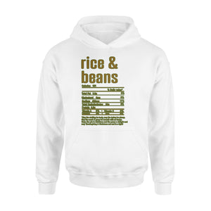 Rice & Beans nutritional facts happy thanksgiving funny shirts - Standard Hoodie