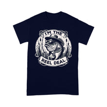 Load image into Gallery viewer, T-Shirt - I'm the reel deal gift for fisherman A54