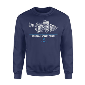Fish or Die funny bass fishing shirt for men and women