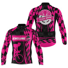 Load image into Gallery viewer, Personalized Pink men cycling jersey Biking team athletes tops UPF50+ road gear with 3 pockets| SLC62