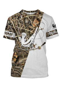 Alligator Gar Customized name fishing tattoo camo all-over print long sleeve, T-shirt, Hoodie, Zip-up hoodie - FSA13