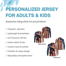 Load image into Gallery viewer, Custom American BMX jersey UPF30+ Adult kid bike shirt USA riding gear Cycling bicycle clothes| SLC70