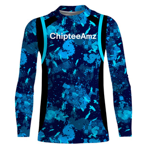 Chipteeamz Fishing Blue Camo UV Protection Shirt for Men, Women and Kid, Fishing gift TMTS067