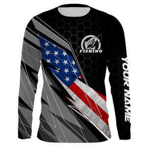 Personalized Fishing Jerseys American Flag UV Custom Long Sleeves Patriotic Fishing Apparel Gifts TTN83