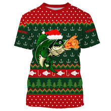 Load image into Gallery viewer, Ugly Christmas Sweater Gingerbread Bass Fishing Shirt, Christmas Fishing Gift for men, women, kid TTN104