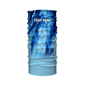 Performance Fishing Shirt for Men Long Sleeve Sun Protection Blue Sea Camo Jerseys TTN79