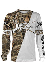 Load image into Gallery viewer, Hogfish Personalized fishing tattoo camo all-over print long sleeve, T-shirt, Hoodie, Zip up hoodie - FSA17