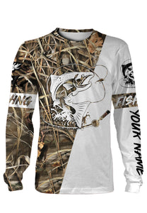 King Salmon Personalized fishing tattoo camo all-over print long sleeve, T-shirt, Hoodie, Zip up hoodie - FSA7