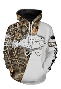 Flounder Personalized fishing tattoo camo all-over print long sleeve, T-shirt, Hoodie, Zip up hoodie - FSA16