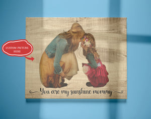 Personalized Canvas - You Are My Sunshine Mommy Canvas Wall Art| Custom Canvas Gift for Mom T115