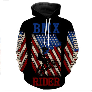 American Mountain Bike Jersey, BMX Rider Custom Patriotic Shirt for Cyclist, Bike Rider| JTS438