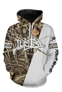Hogfish Personalized fishing tattoo camo all-over print long sleeve, T-shirt, Hoodie, Zip up hoodie - FSA17