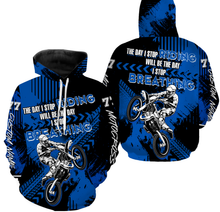 Load image into Gallery viewer, Motocross Racing Stop Riding Stop Breathing Jersey All Over Printed Hoodie, Motocross Dirt Bike Shirt| NMS280