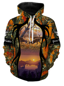 Deer Hunting clothes horn loop orange 3D all over print shirt, hoodie, coat zip up, tank top plus size NQS94 PQB