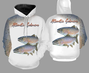 Atlantic salmon fishing full printing