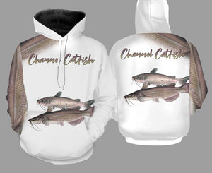 Channel catfish fishing full printing