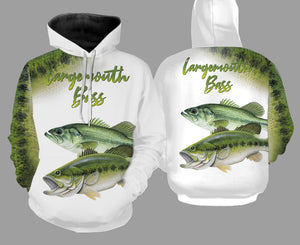 Largemouth bass fishing full printing
