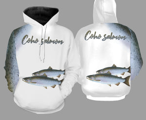 Coho salmon fishing full printing
