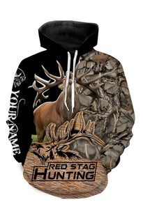 Personalized red stag hunting 3D all over printed shirts and hoodie