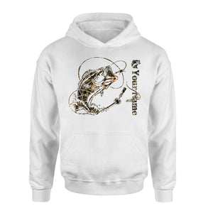 Bass fishing camo personalized bass fishing tattoo shirt perfect gift  - Standard Hoodie - TTN