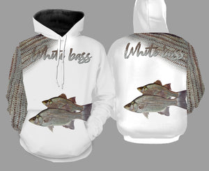 White bass fishing full printing