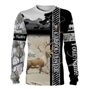 Caribou Hunter Custom name 3D All over print shirts - personalized gift TATS151