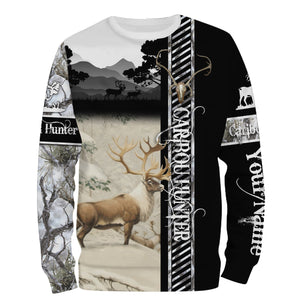 Caribou Hunter Custom name 3D All over print shirts - personalized gift TATS151