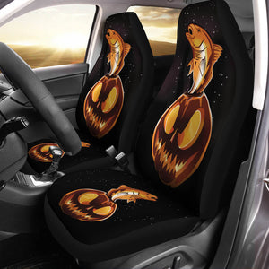 Redfish fishing Halloween 3D Printed Seat Covers, perfect car accessories - Set of 2