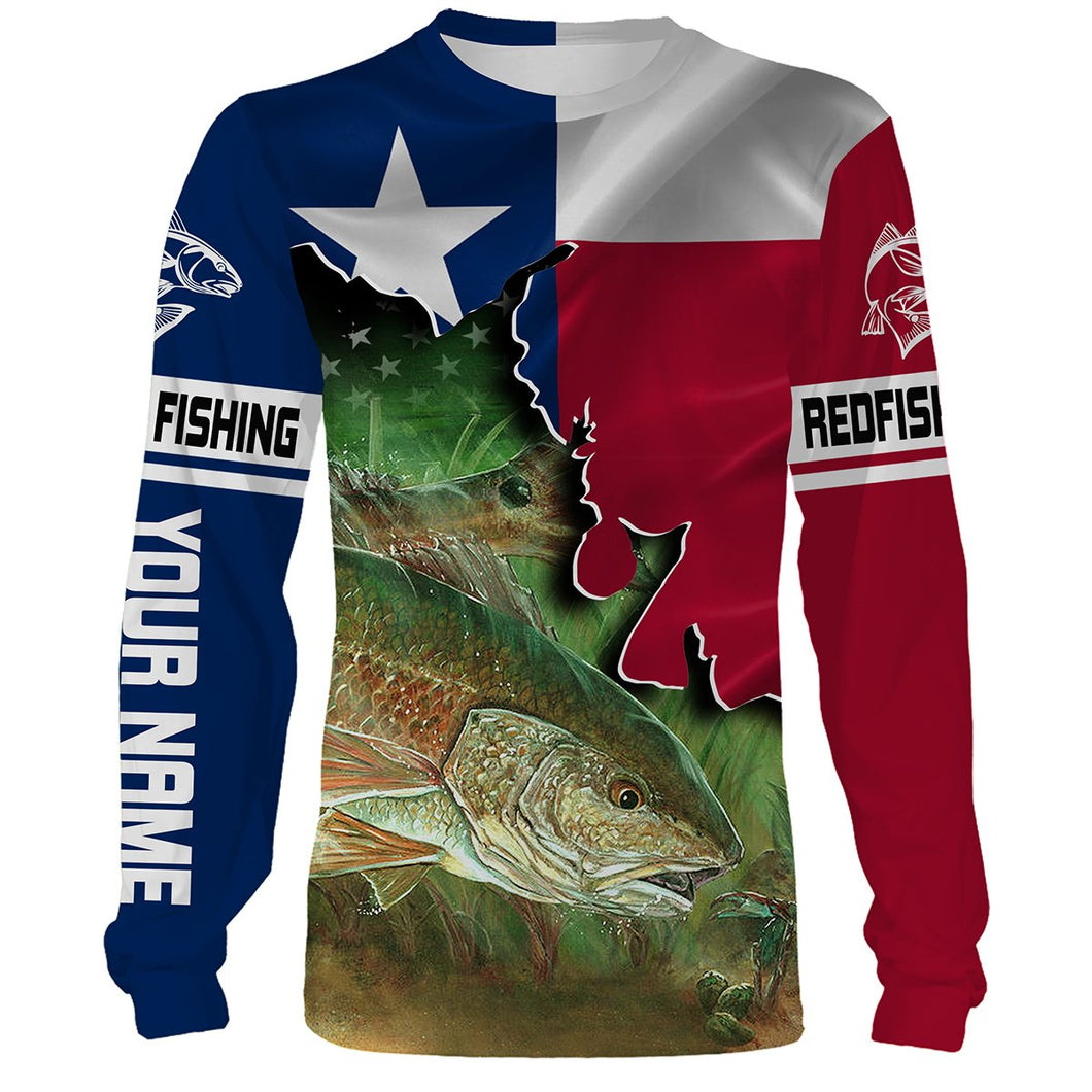 Redfish Texas Custom name 3D All over print shirts - personalized gift TATS149