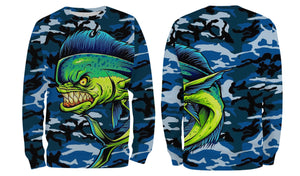 Mahi mahi fishing camo long sleeves shirt For Men And Women TATS83