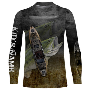 Kayak Bass Fishing Custom Name 3D All Over Printed Shirts Personalized Gift TATS158