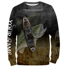 Load image into Gallery viewer, Kayak Bass Fishing Custom Name 3D All Over Printed Shirts Personalized Gift TATS158