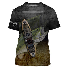 Load image into Gallery viewer, Kayak Bass Fishing Custom Name 3D All Over Printed Shirts Personalized Gift TATS158