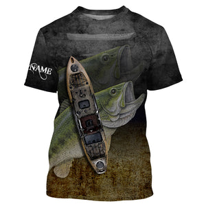 Kayak Bass Fishing Custom Name 3D All Over Printed Shirts Personalized Gift TATS158