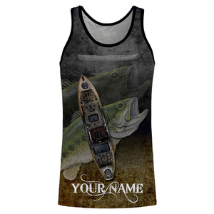 Kayak Bass Fishing Custom Name 3D All Over Printed Shirts Personalized Gift TATS158