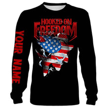 Load image into Gallery viewer, Walleye Fishing USA Flag Customize Name  3D All Over Printed Personalized Shirts TATS100