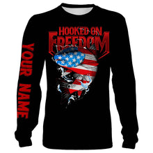 Load image into Gallery viewer, Redfish Puppy Drum Fishing USA Flag Customize Name  3D All Over Printed Personalized Shirts TATS101