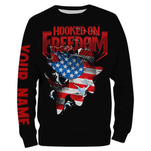 Load image into Gallery viewer, Walleye Fishing USA Flag Customize Name  3D All Over Printed Personalized Shirts TATS100