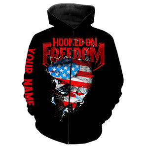 Redfish Puppy Drum Fishing USA Flag Customize Name  3D All Over Printed Personalized Shirts TATS101