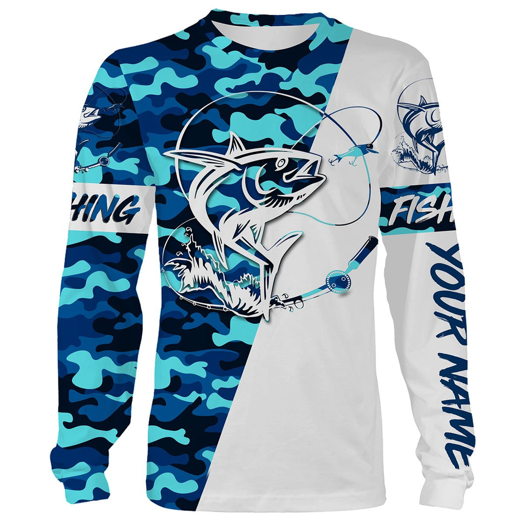 Tuna fishing sea camo custom name 3D All Over Printed Shirts Personalized Gift TATS104