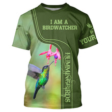 Load image into Gallery viewer, Personalized hummingbirds shirt custom name gift for birdwatcher A7
